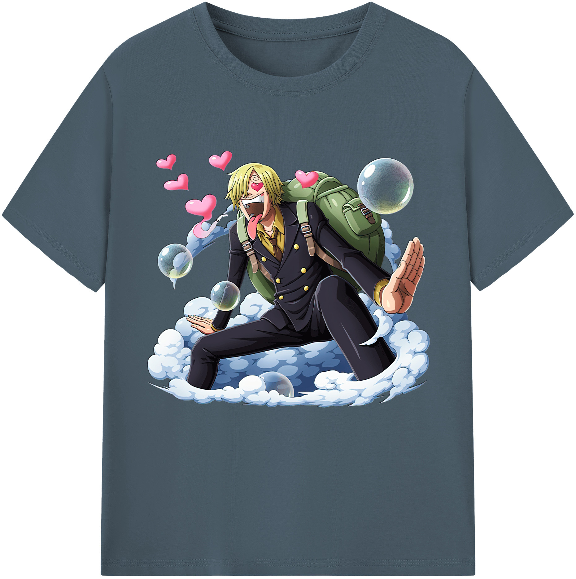 ワンピース サンジ ONE PIECE Sanji 綿100％半袖Tシャツ（フロントプリント）